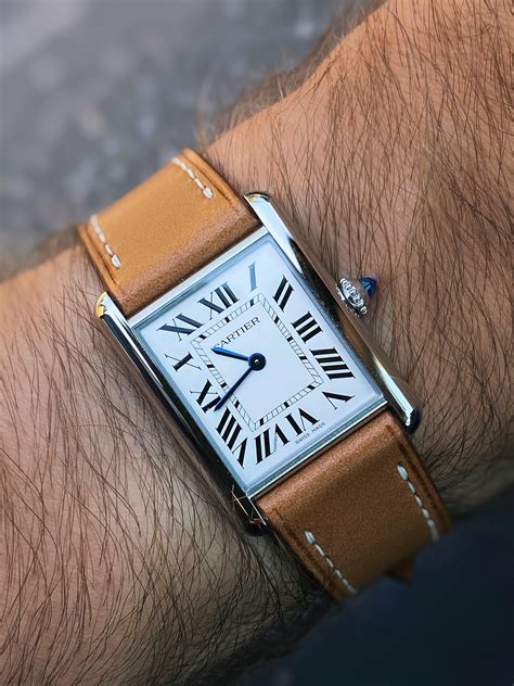 cartier tank small strap|cartier tank must large strap.